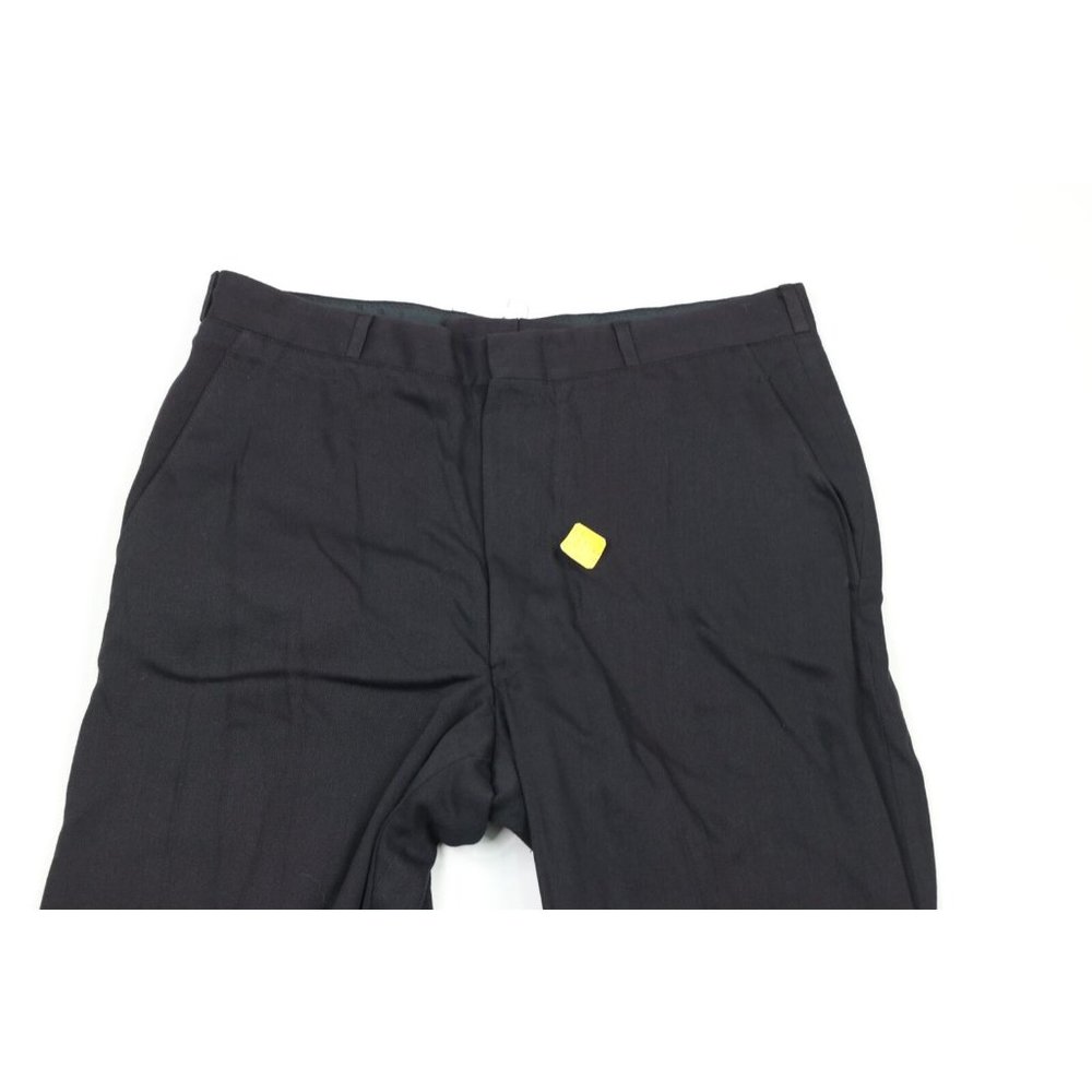 NOS Vintage 50s Streetwear Mens 33x34 Rayon Gabardine Dress Pants Trousers Navy - Picture 2 of 13